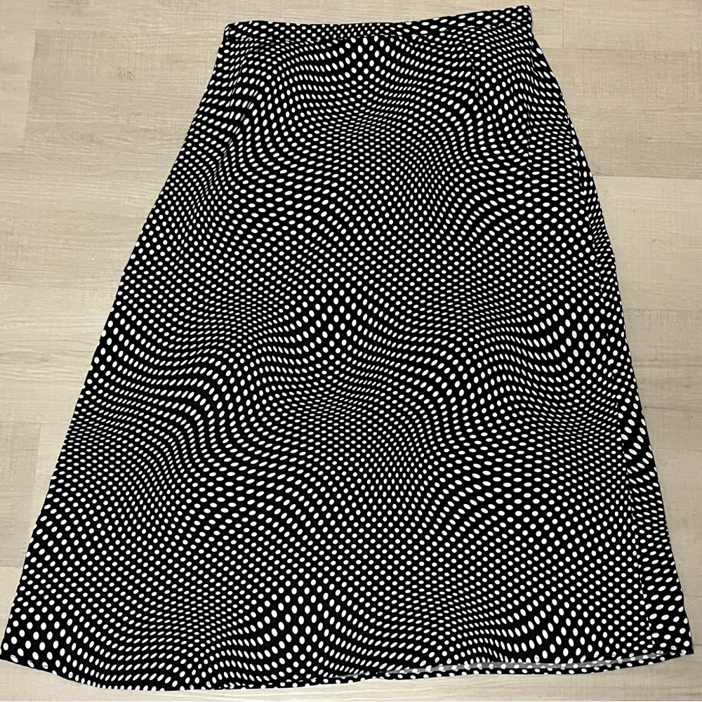 For Love & Lemons Black White Midi Skirt Spot 1X